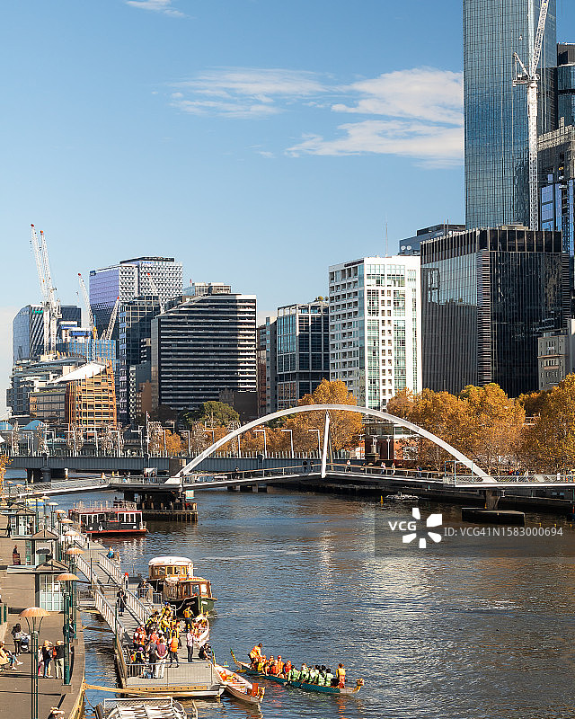 墨尔本市南岸郊区的景色图片素材