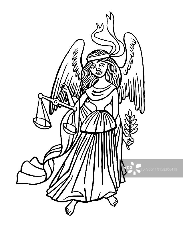 天秤座女性图片素材