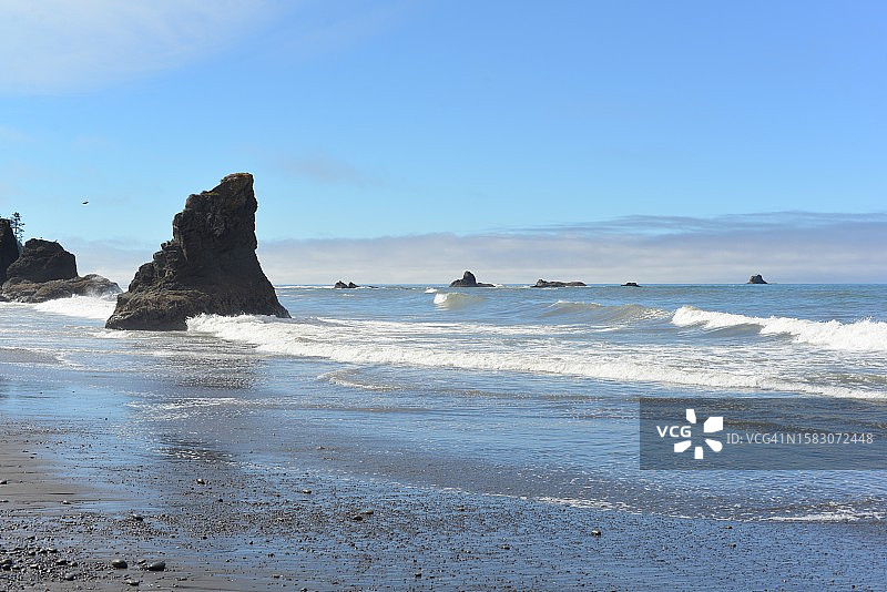 奥林匹克国家公园红宝石海滩，华盛顿州图片素材