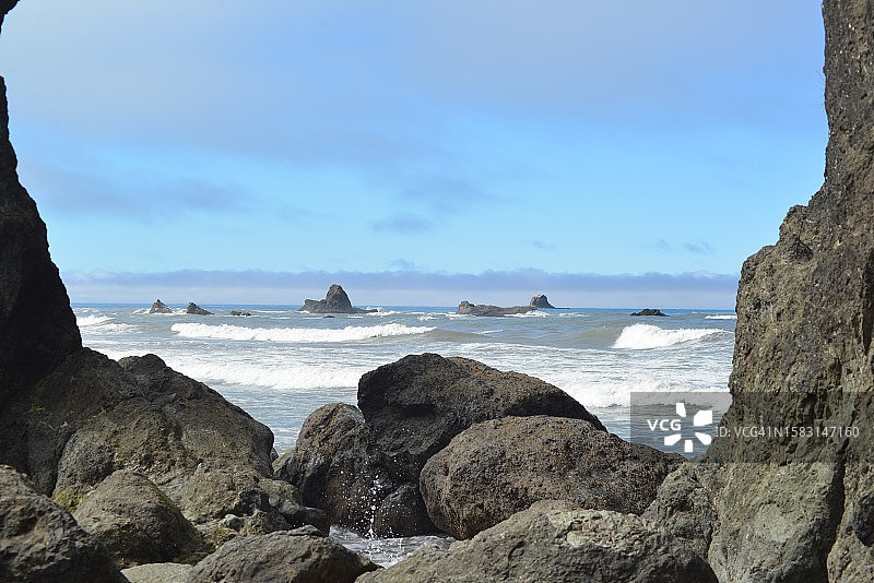 奥林匹克国家公园红宝石海滩，华盛顿州图片素材