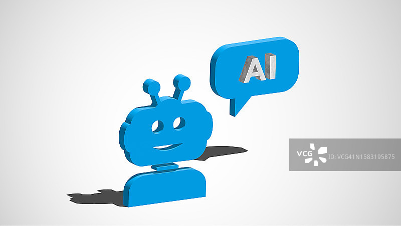 AI聊天机器人概念图片素材