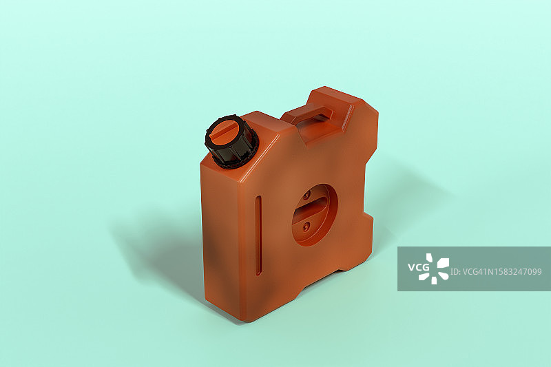 3D渲染：汽油或柴油罐，油价概念图片素材