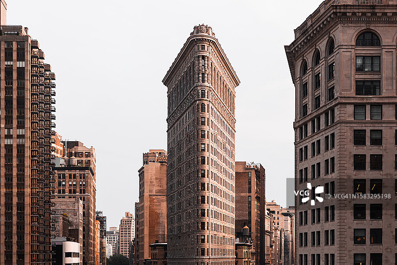 熨斗大厦和纽约城市天际线，美国图片素材