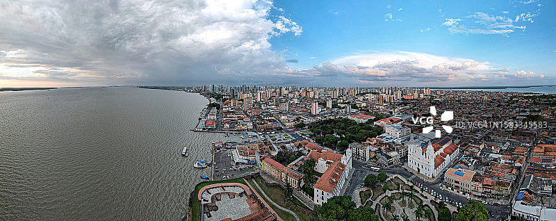 巴西贝伦市历史老城区全景图片素材