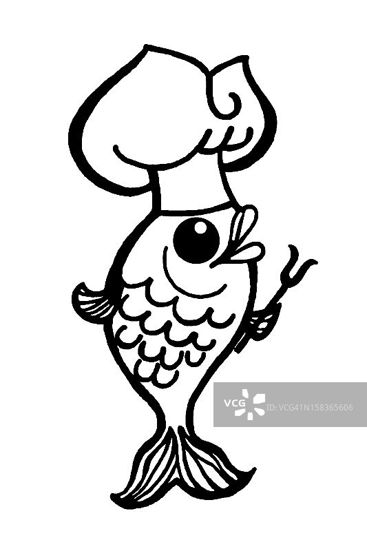 鱼厨师图片素材