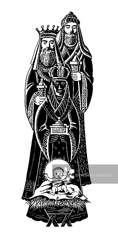 三位智者与耶稣圣婴图片素材