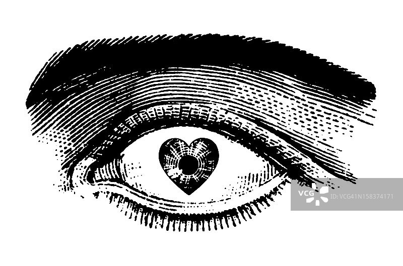 心形眼睛图片素材