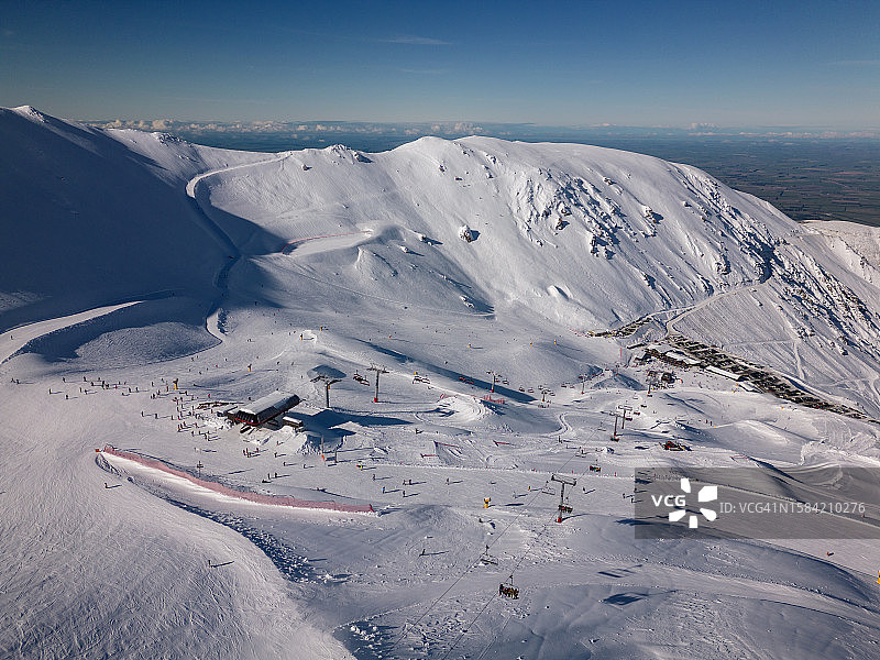 新西兰哈特山滑雪场冬季景色图片素材