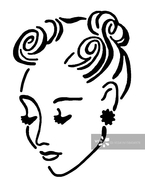 闭着眼睛的女人图片素材