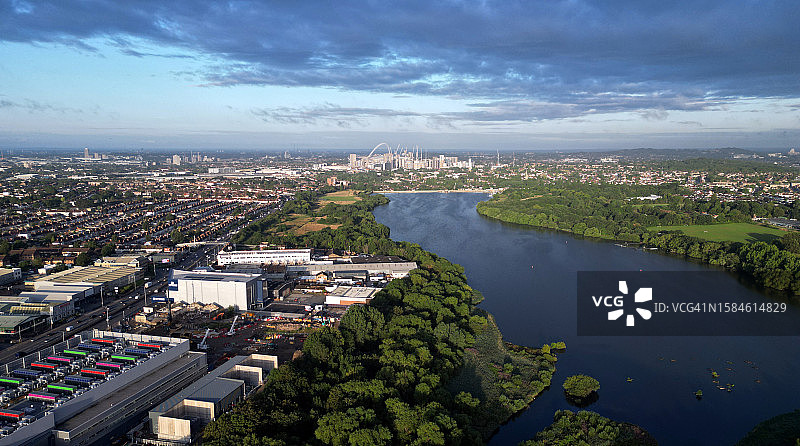 威尔士竖琴和温布利图片素材