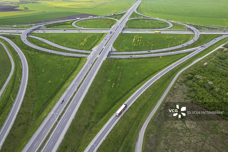 高速公路立交桥（航拍）图片素材