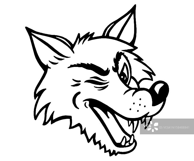 眨眼的狼图片素材