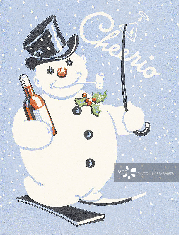 麦圈雪人图片素材