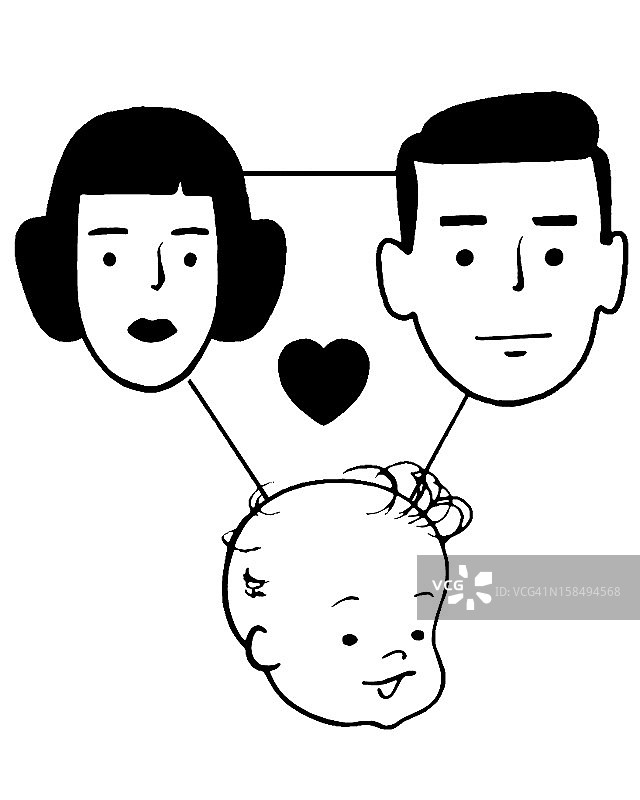 妈妈、爸爸和宝宝图片素材