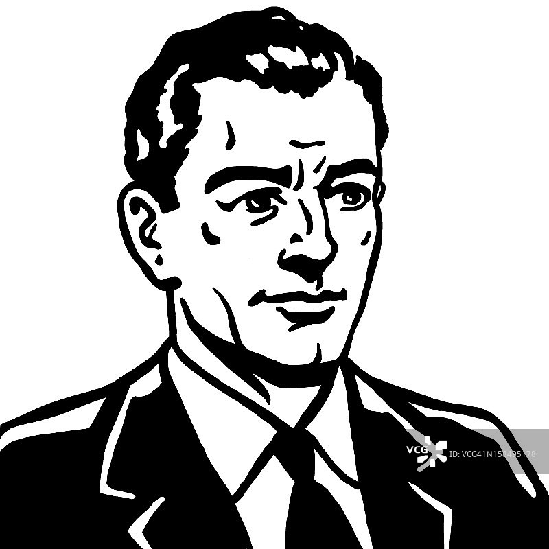 深色头发的男人肖像图片素材