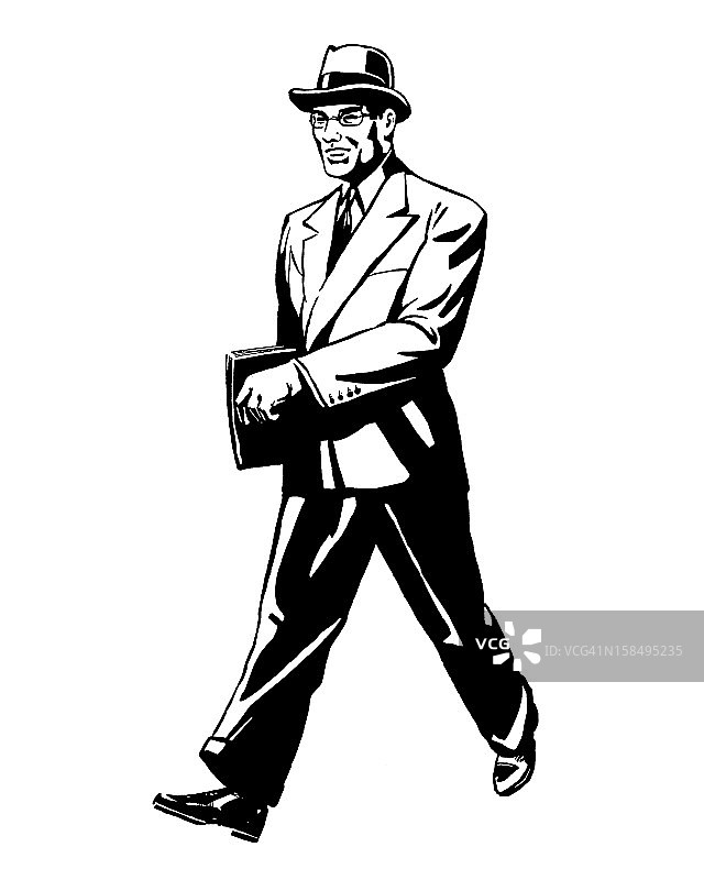 行走中的商人图片素材