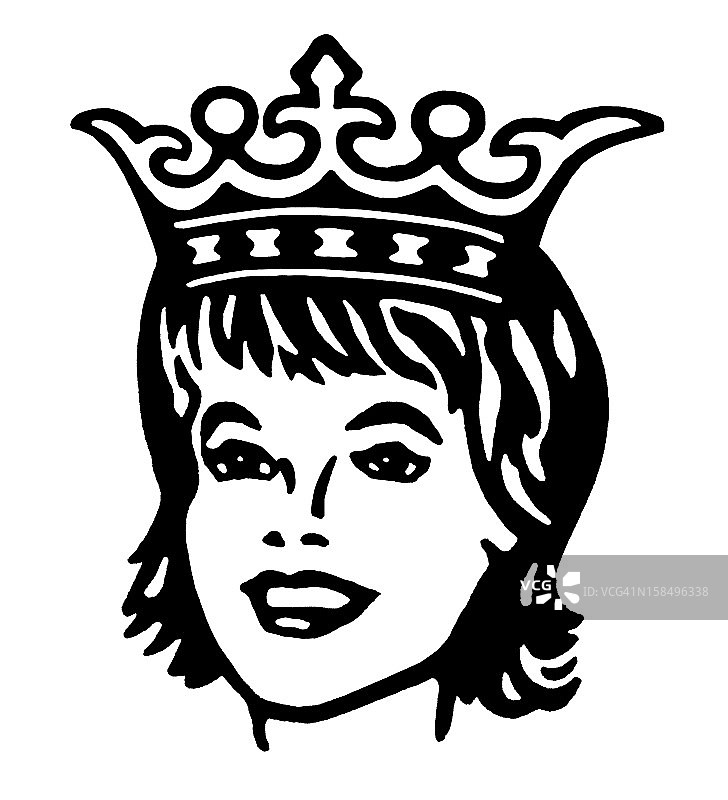 戴王冠的女人图片素材