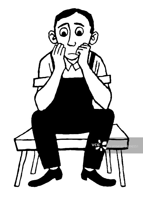 闷闷不乐的男人图片素材