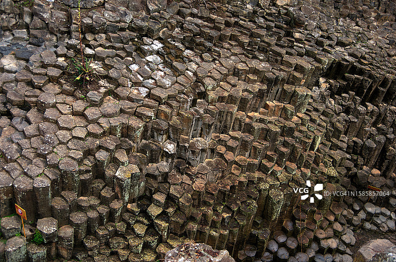 棱镜玄武岩地质遗址，墨西哥伊达尔戈州瓦斯卡德奥坎波图片素材