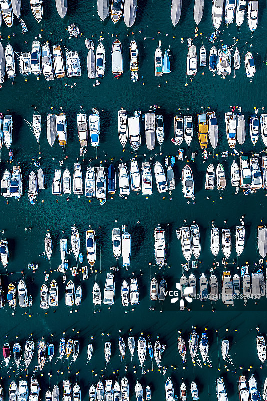 香港码头无人机航拍景观图片素材