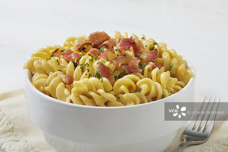 培根起司通心粉图片素材