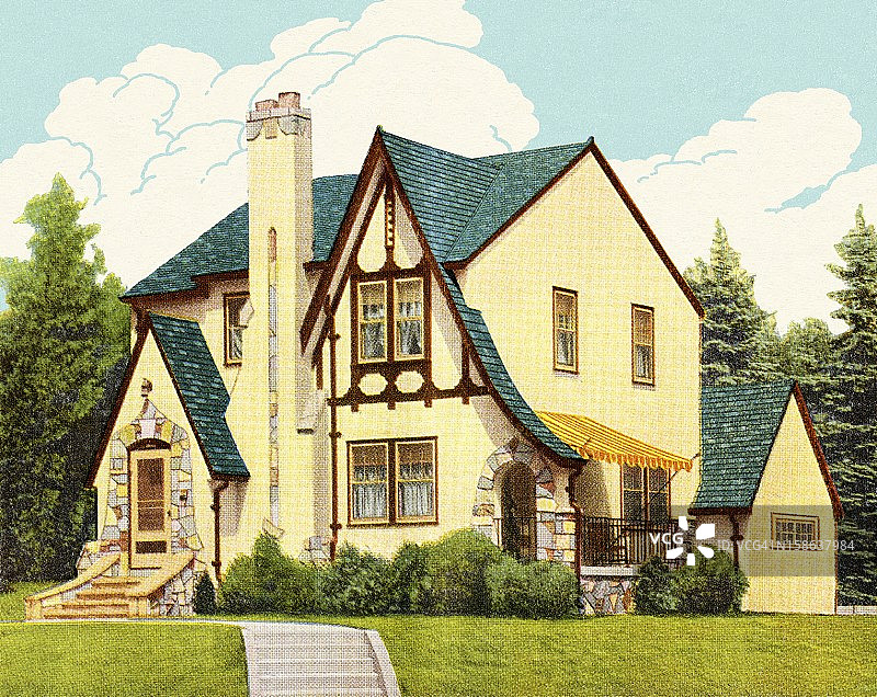 都铎风格房屋图片素材