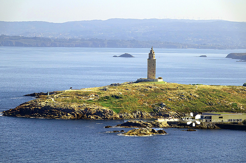 西班牙拉科鲁尼亚灯塔图片素材