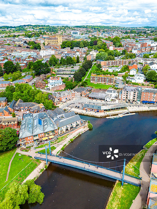 埃克塞特码头的克里克尔皮特桥图片素材