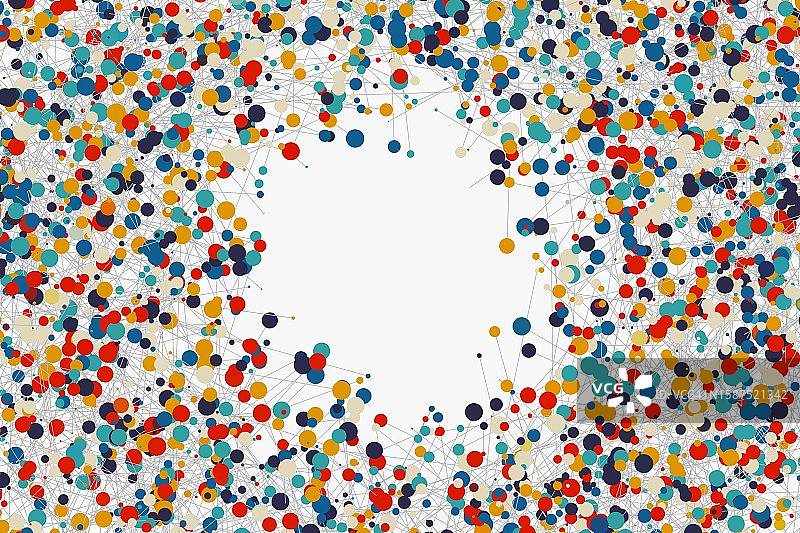 围绕白色空间的彩带丛图片素材