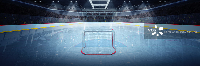 冰球竞技场冰面3D渲染图图片素材