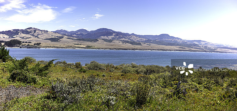 加利福尼亚圣西蒙湖光山色风光图片素材