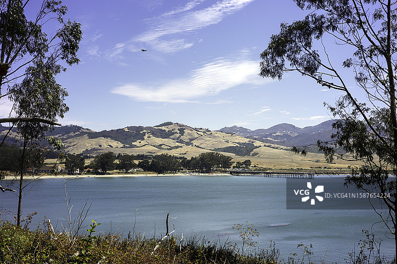 加利福尼亚圣西蒙湖光山色风光图片素材