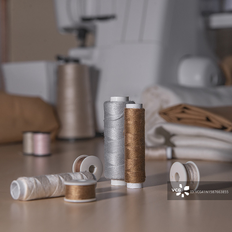 缝纫用品特写图片素材