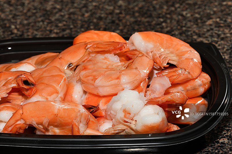 盘中鲜虾，新泽西州北布伦瑞克，美国图片素材