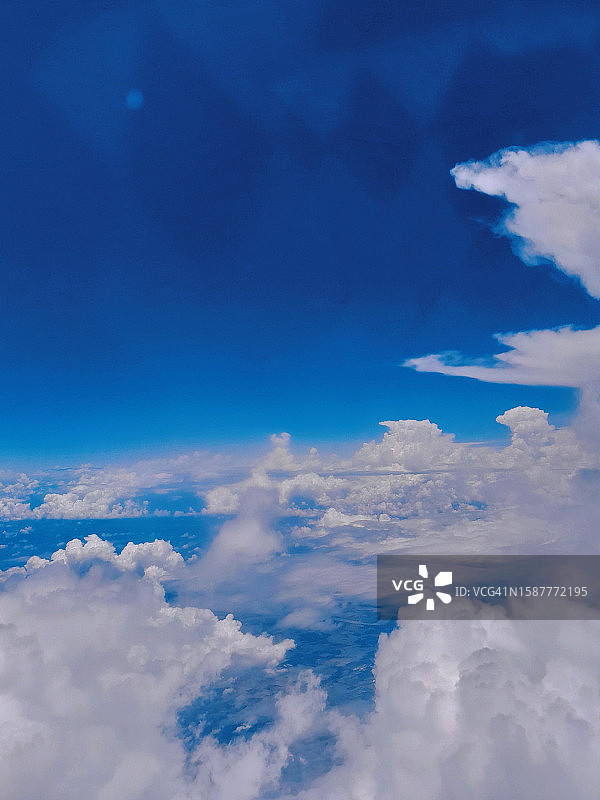 天空云彩的航拍视角图片素材