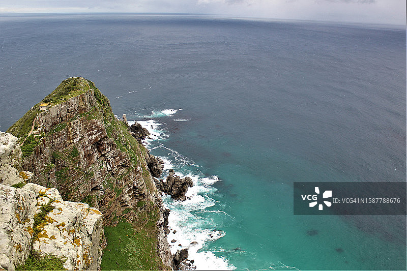 海边岩石高角度景观图片素材
