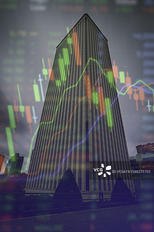 金融区与数据分析图片素材