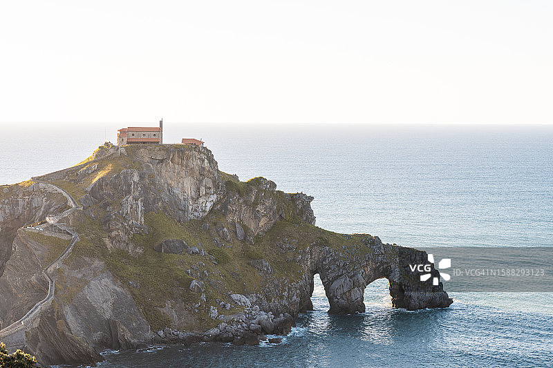 加兹特鲁加特岛圣胡安，西班牙巴斯克地区图片素材