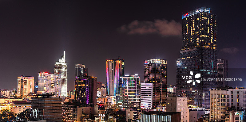 胡志明市夜景图片素材