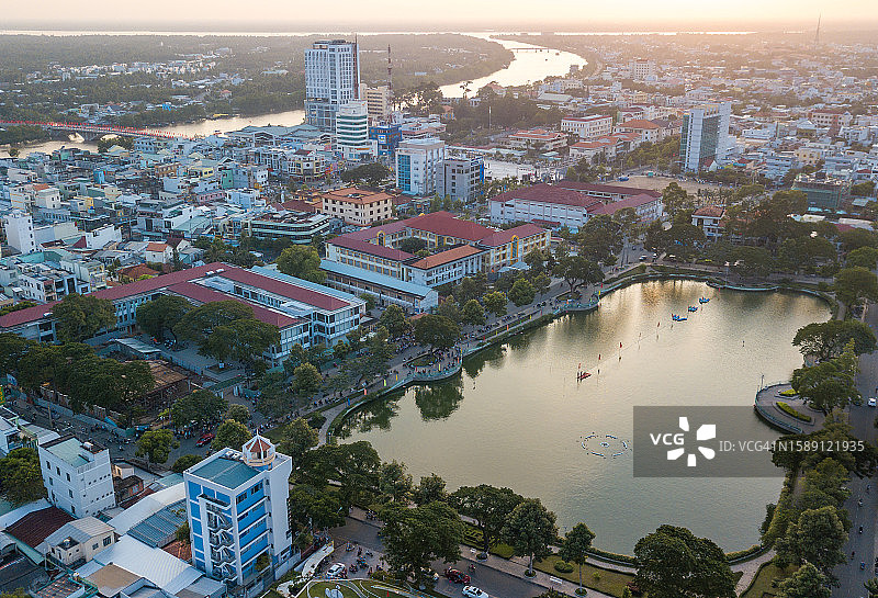 从上方看到的槟椥市，槟椥省图片素材