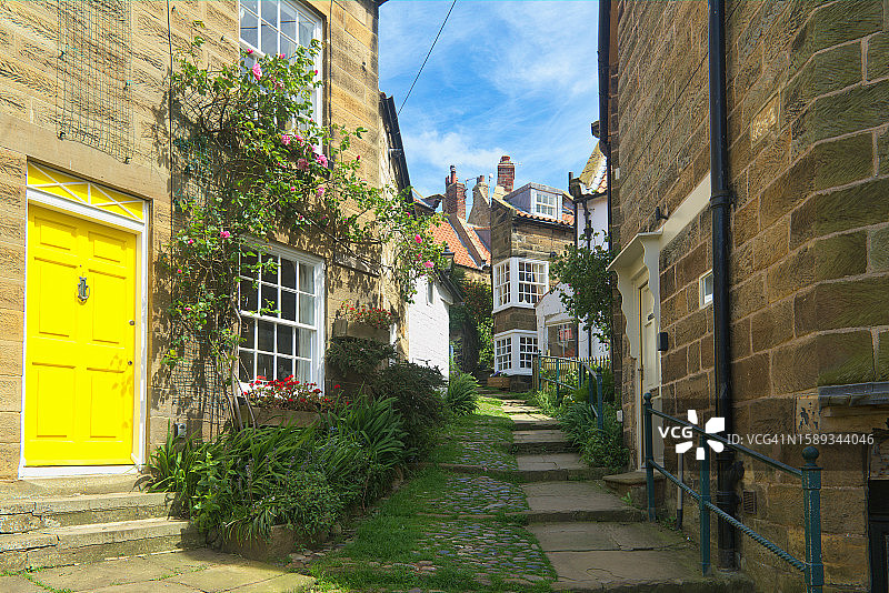 罗宾汉湾后街小巷住宅区图片素材