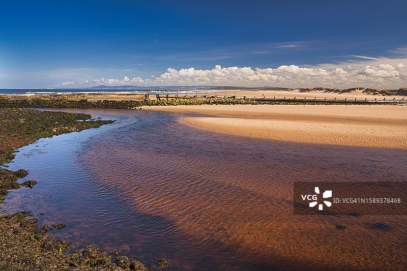 英国苏格兰高地行政区默里湾洛西茅斯海滩图片素材