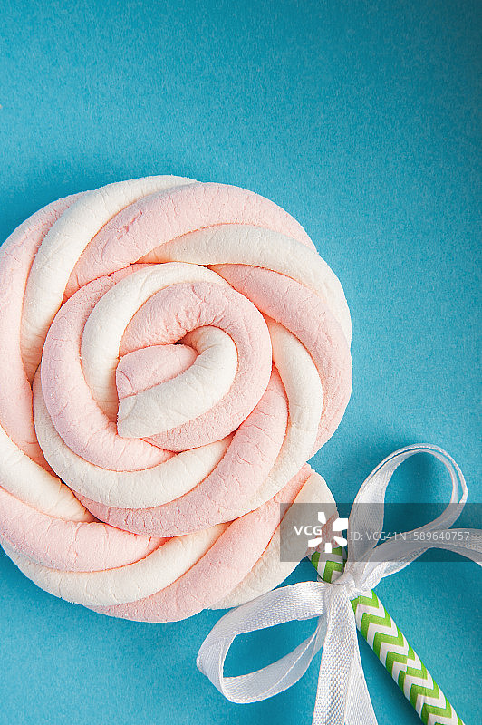 管状蝴蝶结扭结棉花糖图片素材