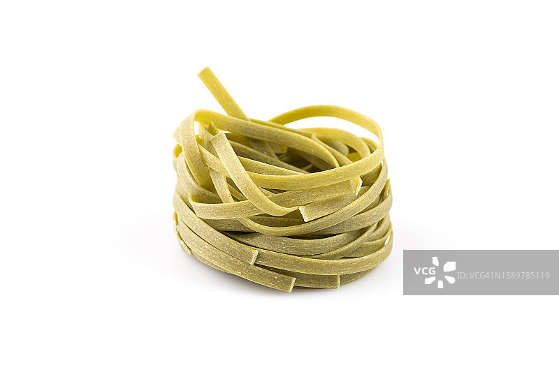 干燥的绿色鸟巢意大利面图片素材