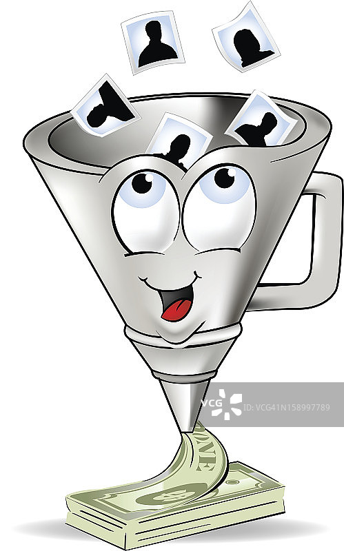 销售漏斗卡通图片素材