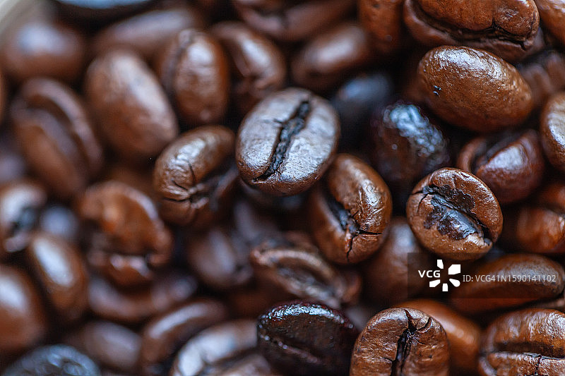 一堆烘焙咖啡豆图片素材