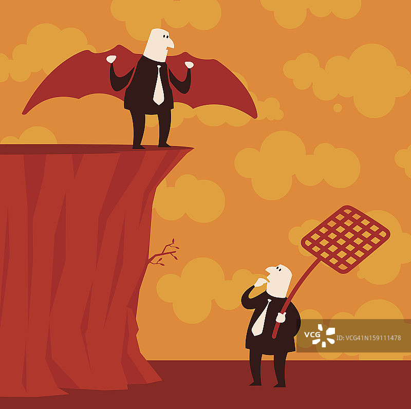 悬崖下的危险等待图片素材