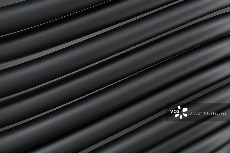 未来主义单色黑色条纹黑暗抽象背景3D图案图片素材