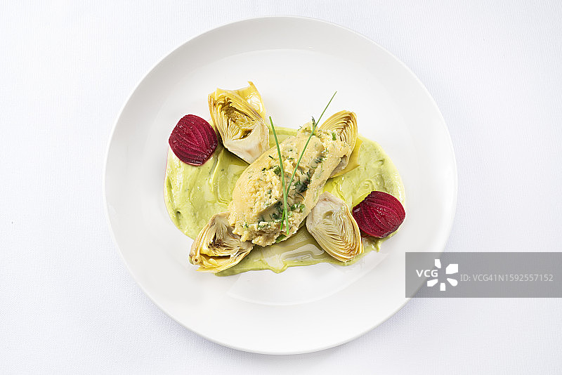 朝鲜蓟菜肴图片素材