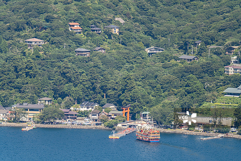 日本神奈川县的箱根山图片素材